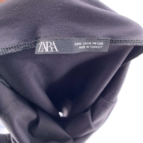 Zara Black V-Neck Bodysuit Leotard Size Medium - Picture 6 of 6